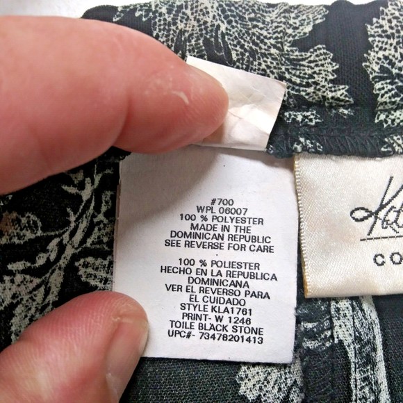 Vintage Kathie Lee Collection Retro Skirt BoHo Size 12 Bohemian Black Tree Y2K - Picture 5 of 8